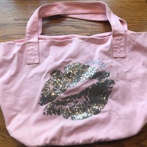 Juicy couture - sequins - light pink cotton tote